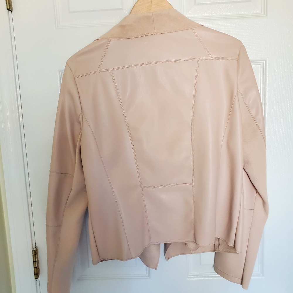 Bagatelle Drape Faux Leather & Faux Suede Jacket - Picture 2 of 10